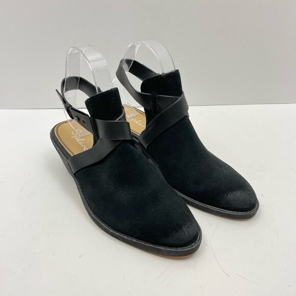 Splendid | Dasha NWOB Black Suede Leather Ankle Strap Booties - Picture 6 of 13